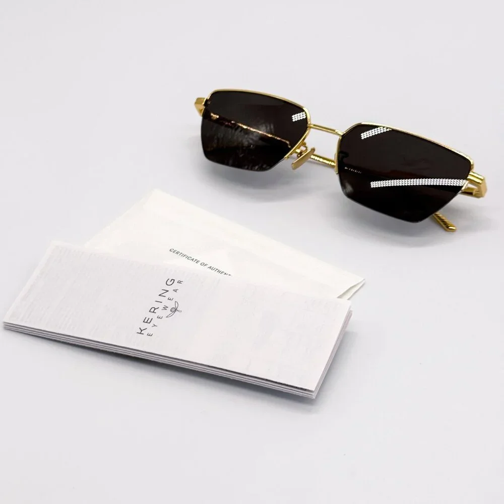 NEW BOTTEGA VENETA BV1107S 004 UNISEX GOLD GREY SUNGLASSES BOTTEGA VENETA